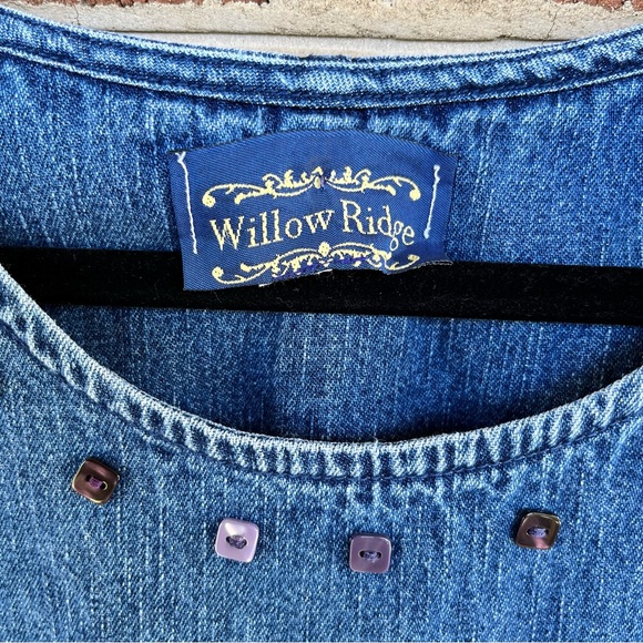 Vintage maxi denim cotton dress, size small/medium - Picture 2 of 9